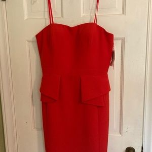 NWT Aidan Mattox Red Strapless Dress, Sz 12